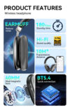 BWOO Over Ear Gaming Headset Noise Cancelling BT V5.4 - Image 4
