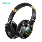 BWOO Over Ear Headset Wireless Noise Cancelling BT V5.4 – Black