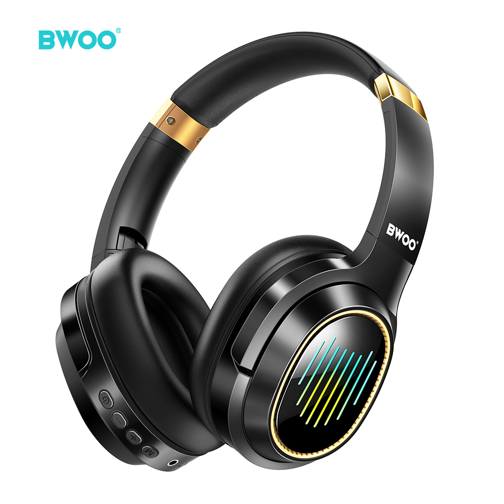 BO-BW586-BLK-001 BWOO Over Ear Headset Wireless Noise Cancelling BT V5.4 – Black - Image 1