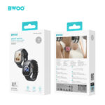 BWOO 2.01" Square Screen IP68 Waterproof Smart Watch with Fitness Tracker - BLACK - Image 4