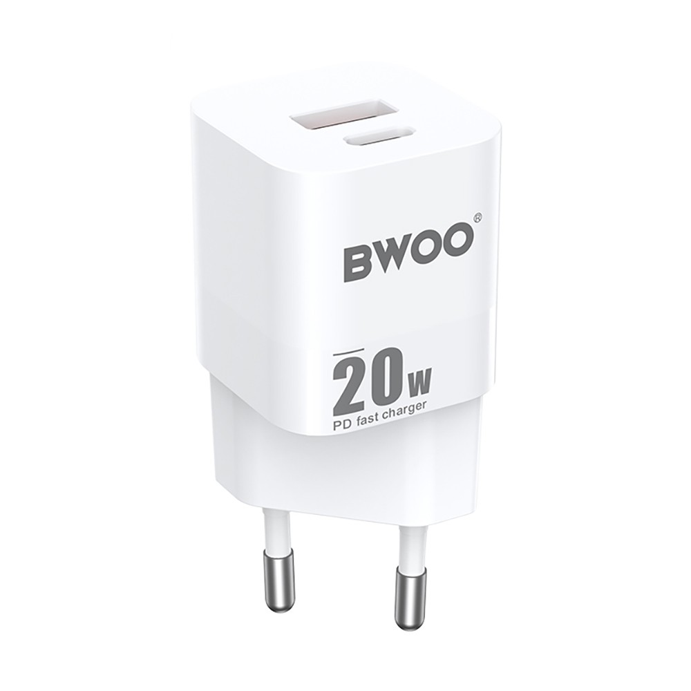 CDA157-003 BWOO PD 20W USB-A + USB-C Fast Charger - Image 1